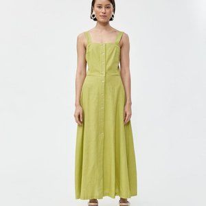 Need Supply Claudio Linen Dress in Avocado Size M